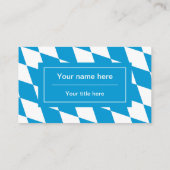 Blauw en wit Beierse vlagpatroon Visitekaartje (Achterkant)