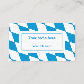 Blauw en wit Beierse vlagpatroon Visitekaartje (Achterkant)