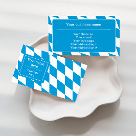 Blauw en wit Beierse vlagpatroon Visitekaartje