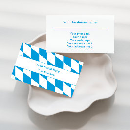 Blauw en wit Beierse vlagpatroon Visitekaartje