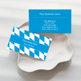 Blauw en wit Beierse vlagpatroon Visitekaartje