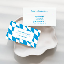 Blauw en wit Beierse vlagpatroon Visitekaartje