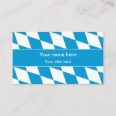 Blauw en wit Beierse vlagpatroon Visitekaartje (Achterkant)