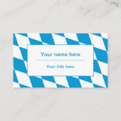 Blauw en wit Beierse vlagpatroon Visitekaartje (Achterkant)