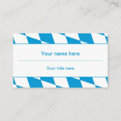 Blauw en wit Beierse vlagpatroon Visitekaartje (Achterkant)