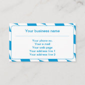 Blauw en wit Beierse vlagpatroon Visitekaartje (Voorkant)