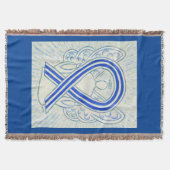 Blauw en wit bewustzijn Ribbon Angel Blanket Deken (Voorkant)