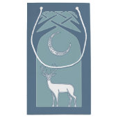 Blauw en wit bier in de Keltische boskunst Klein Cadeauzakje (Achterkant)