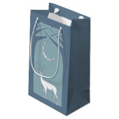 Blauw en wit bier in de Keltische boskunst Klein Cadeauzakje (Achterkant Gekanteld)