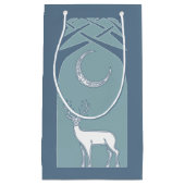 Blauw en wit bier in de Keltische boskunst Klein Cadeauzakje (Voorkant)