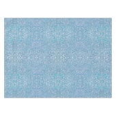 Blauw en wit blad tafelkleed (Voorkant (Horizontaal))