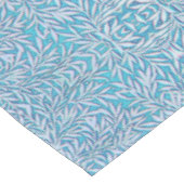 Blauw en wit blad tafelkleed (Gekanteld)