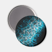 Blauw en wit bliksem waterreflectie magneet (Voorkant / Achterkant)