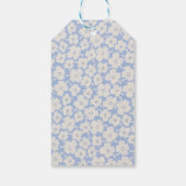 Blauw en Wit Bloemen Cadeau Favor Bruiloft Cadeau Cadeaulabel (Achterkant)
