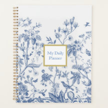  Blauw en Wit Bloemen Chinoiserie Notitieboek