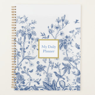  Blauw en Wit Bloemen Chinoiserie Notitieboek