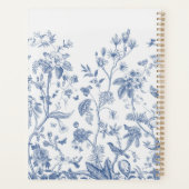  Blauw en Wit Bloemen Chinoiserie Notitieboek (Achterkant)