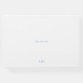 Blauw en Wit Bloemen Hydrangea Bruiloft Gastenboek (Achterkant)