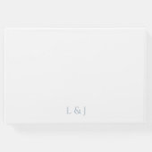 Blauw en Wit Bloemen Hydrangea Bruiloft Gastenboek (Achterkant)