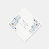 Blauw en Wit Bloemen Trouwservetten Servet (Hoek)