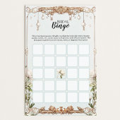 Blauw en Wit Bloemen Vrijgezellenfeest Bingo Spel