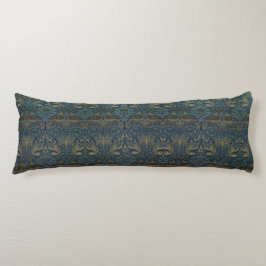 Blauw en wit Bloemen William Morris Medway Lichaamskussen