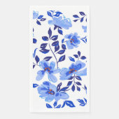 Blauw en wit bloemenpapier Diner servetten (Voorkant)