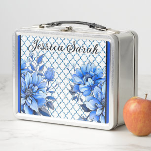 Blauw en wit bloemenschoonheid