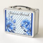 Blauw en wit bloemenschoonheid (Voorkant)