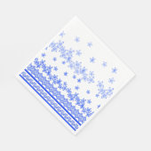 Blauw en wit bloemmotief, servet (Hoek)