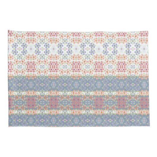 Blauw en wit, bloemperk kussensloop (Achterkant-Rechts)