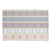 Blauw en wit, bloemperk kussensloop (Voorkant-Links)