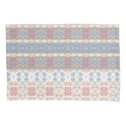 Blauw en wit, bloemperk kussensloop (Voorkant-Links)