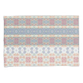 Blauw en wit, bloemperk kussensloop (Voorkant-Rechts)