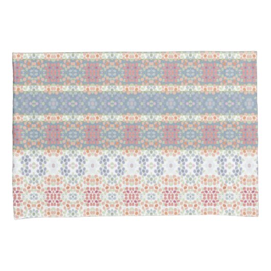 Blauw en wit, bloemperk kussensloop (Voorkant-Rechts)