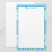 Blauw en Wit Blowered Briefpapier (Voorkant / Achterkant)
