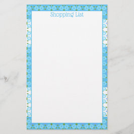 Blauw en Wit Blowered Briefpapier