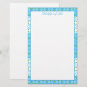 Blauw en Wit Blowered Briefpapier (Voorkant / Achterkant)