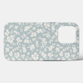Blauw en wit Boho Floral Case-Mate iPhone Case (Achterkant (horizontaal))