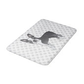Blauw en wit Boston Terrier Cartoon hond & poten Badmat (Gekanteld)