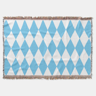 Blauw en wit Boven-Beieren ruitpatroon vlag Deken