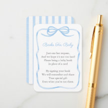 Blauw en wit brengen een boek Baby shower