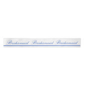 Blauw en wit bruidsmeisje lint (Voorkant)