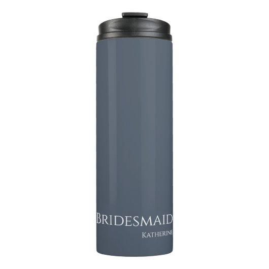 Blauw en wit-bruidsmeisje- thermosbeker (Voorkant)