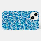 Blauw en wit, bruisend, Abstracte ijsmozaïek Case-Mate iPhone Case (Achterkant (horizontaal))
