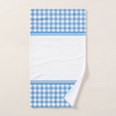 Blauw en wit buffelplaid bad handdoek (Handdoek)