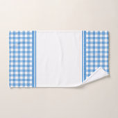 Blauw en wit buffelplaid bad handdoek (Handdoek)