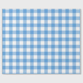 Blauw en wit buffelplaid cadeaupapier (Vlak)