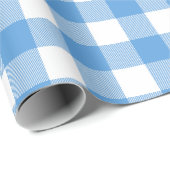 Blauw en wit buffelplaid cadeaupapier (Rol Hoek)