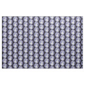 Blauw en wit Bunny Rabbit Medallion Fabric Black Stof (Yard (91,4 cm))
